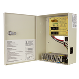 Liberty Security L12DC4C5AMC | 12 Volt DC, 4 Channel 5AMP, UL/CUL Listed Power Supply - PTC Fused - Metal Case with Key/Lock