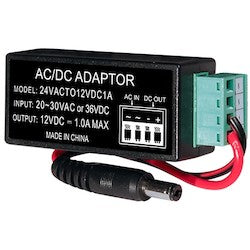 Liberty Security L24ACTO12DC1A | 24 Volt AC to 12 Volt DC Converter, 1Amp Max Output