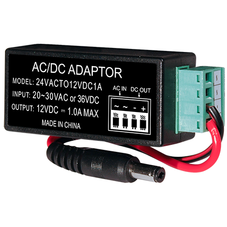 Liberty Security L24ACTO12DC1A | 24 Volt AC to 12 Volt DC Converter, 1Amp Max Output