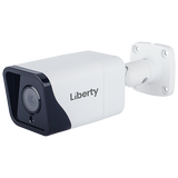 Liberty Security L3IP4BS | 4MP IP Bullet Camera, 2.8mm, 100’ IR, True WDR, AI, Onvif, IP67, Audio Line In/Out, SD - White