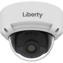 Liberty Security L3IP4DS | 4MP IP Dome Camera, 2.8mm, 100’ IR, True WDR, AI, Onvif, IP67/IK10, Audio Line In/Out, SD - White