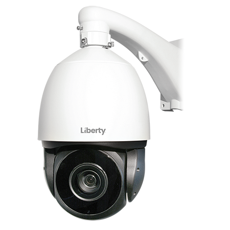 Liberty Security L3IP4PTZ30XS | 4MP IP PTZ Camera, 30X Zoom, 600’ IR, True WDR, AI, Onvif, IP66, Audio Line In/Out & Alarm, SD - White