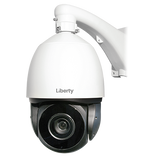 Liberty Security L3IP4PTZ30XS | 4MP IP PTZ Camera, 30X Zoom, 600’ IR, True WDR, AI, Onvif, IP66, Audio Line In/Out & Alarm, SD - White