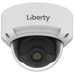 Liberty Security L3IP8DS | 8MP IP Dome Camera, 2.8mm, 100’ IR, True WDR, AI, Onvif, IP67/IK10, Audio Line In/Out, SD - White