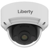 Liberty Security L3IP8DS | 8MP IP Dome Camera, 2.8mm, 100’ IR, True WDR, AI, Onvif, IP67/IK10, Audio Line In/Out, SD - White