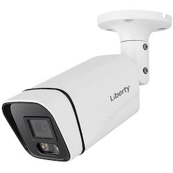 Liberty Security LA5BFC60 | 5MP @ 20FPS Full Color White Light Outdoor Bullet Camera, 2.8m, 80’ White LED, True WDR, UTC, 12 Volt DC - White