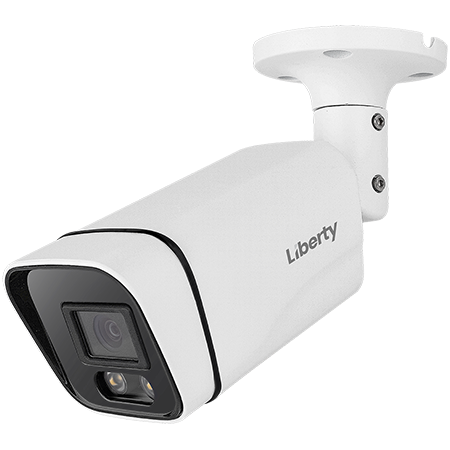 Liberty Security LA5BFC60 | 5MP @ 20FPS Full Color White Light Outdoor Bullet Camera, 2.8m, 80’ White LED, True WDR, UTC, 12 Volt DC - White