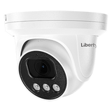 Liberty Security LA5TFC100 | 5MP @ 20FPS Full Color White Light Outdoor Turret Camera, 2.8m, 100’ White LED, True WDR, UTC, 12 Volt DC - White