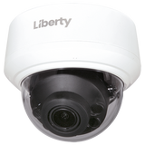 Liberty Security LA5VFDIR100IN | 5MP @ 20FPS Varifocal Indoor Dome Camera, Auto Focus 2.7~13.5mm, 100’ IR, True WDR, UTC, 12VDC/24VAC - White