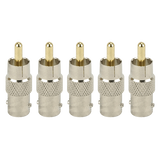 Liberty Security LBNCFTORCAM5PK | BNC Female to RCA Male Adapter 50 OHM - (5 Pack) Package