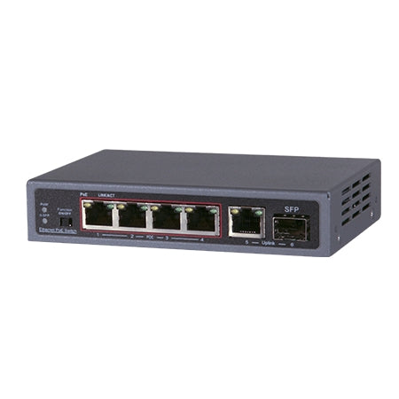 Liberty Security LPOESW4 | Unmanaged Gigabit PoE Switch, 48 V, 60 W, (4) 10/100/1000 Mbps