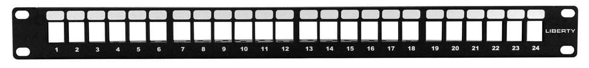 Liberty Security LPPMOD24P | Patch Panel, 1U, Jack Modules, Cat 6, 24 Ports