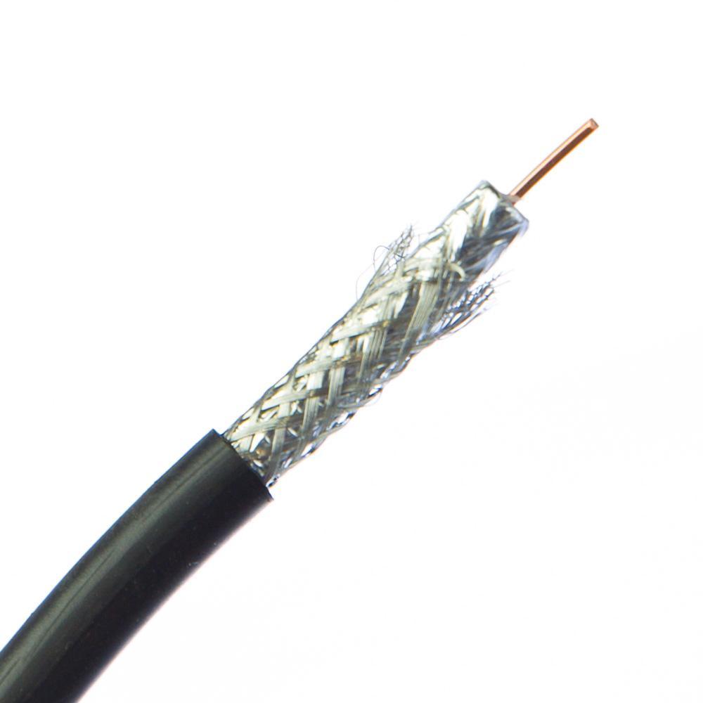 Liberty Security LRG6Q-4404-0250 | Coaxial Cable, RG6U, 18 Sol, Quad Shielded, CM Rated, Black, 500 ft. Box