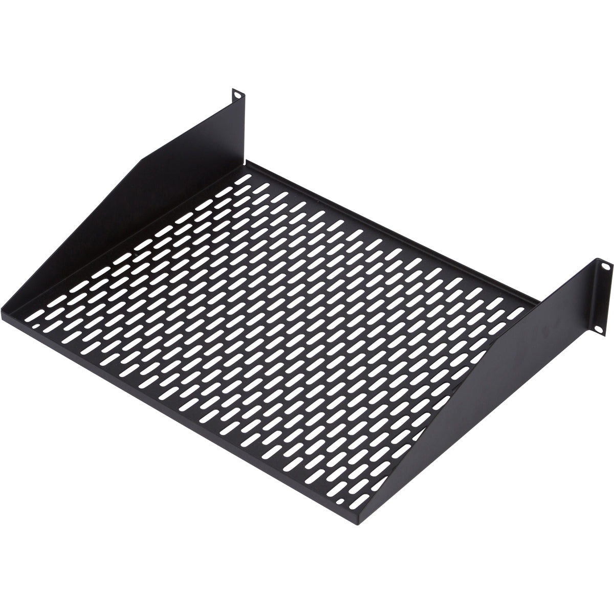 Liberty Security LRRSH1910SSP3U | 3U Vented 19? Rackmount Shelf, Black, Single?Sided, Approx. 10? Deep, 50?lb Load Capacity
