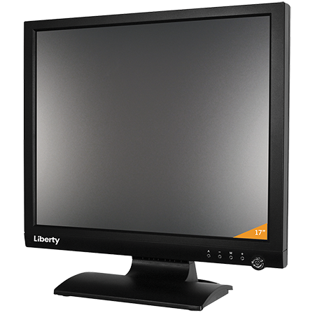 Liberty Security LSM17ST | LED Security Monitor, 17”, 5:4 Aspect Ratio, 1280x1024 Max res. (1080p upscale), 2xHDMI, VGA, BNC inputs