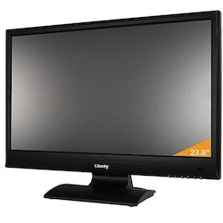 Liberty Security LSM24R | LED Security Monitor, 23.6”, 16:9 Aspect Ratio, 1080p Max res, 2xHDMI, VGA, BNC inputs, IR Remote