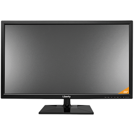 Liberty Security LSM4K28 | LED Security Monitor 28” 16:9 Aspect Ratio, 4K Max res, 3xHDMI, VGA, DP inputs, IR Remote
