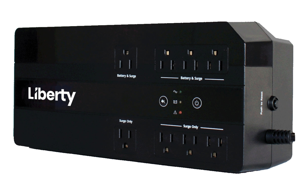 Liberty Security LUPS-SB450D | Uninterruptible Power Supply, Standby, (8) NEMA 5-15R, 95 to 140 V Input, 250 W, 450 VA