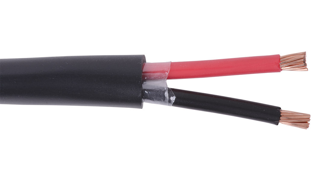 Liberty AV 12-2C-DB-BLK | Black Direct Burial Speaker Cable 12 AWG 2-Conductor Cable Reel