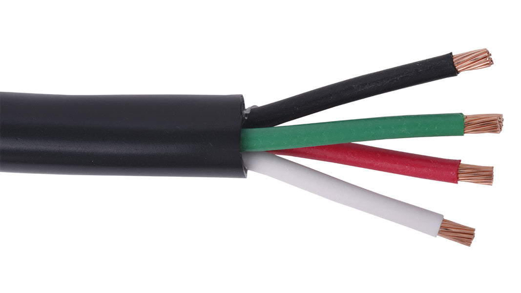 Liberty AV 12-4C-DB-BLK | Black Direct Burial Speaker Cable 12 AWG 4-Conductor Cable Reel