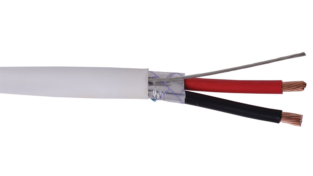 Liberty AV 14-2C-PSH-WHT-B500 | White Commercial Grade General Purpose 14 AWG 2-Conductor Plenum Shielded Cable Box