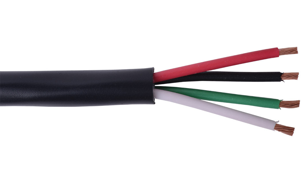 Liberty AV 16-4C-DB-BLK | Black Direct Burial Speaker Cable 16 AWG 4-Conductor Cable Reel