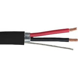 Liberty AV 18-2C-PSH-BLK-500 | Black Commercial Grade General Purpose 18 AWG 2-Conductor Plenum Shielded Cable Reel
