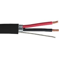 Liberty AV 18-2C-PSH-BLK | Black Commercial Grade General Purpose 18 AWG 2-Conductor Plenum Shielded Cable Reel