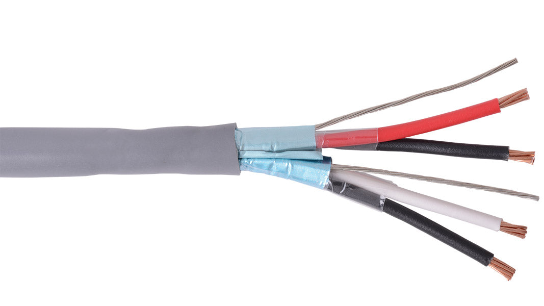 Liberty AV 18-2P-INDSH-GRY-BX | Grey Commercial Grade General Purpose 18 AWG 2-Pair Individually Shielded Cable Box