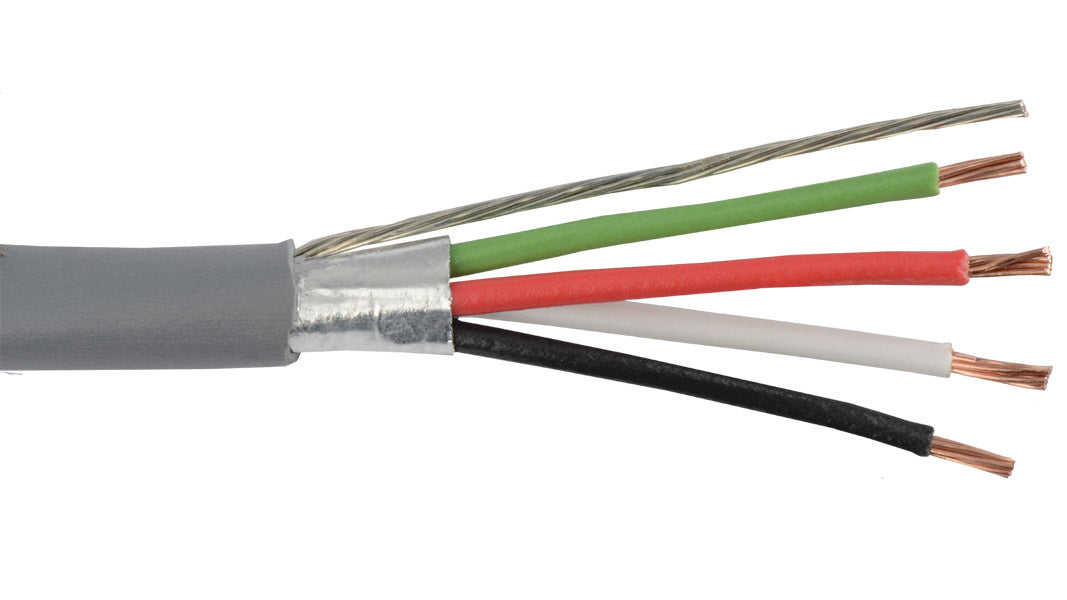 Liberty AV 18-4C-SH-GRY-BX | Grey Commercial Grade General Purpose 18 AWG 4-Conductor Shielded Cable Box