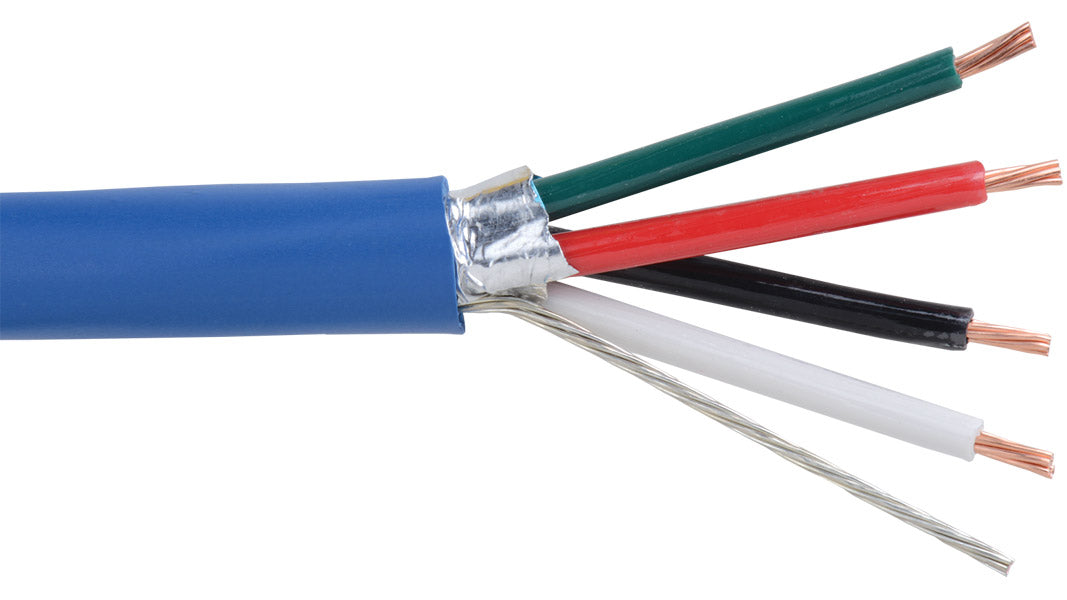 Liberty AV 18-4C-TRSH-LBL | Light-Blue OEM Systems Lighting Control for Lutron Dimmer & Switch 18 AWG 4-Conductor 600V Tray Cable Reel