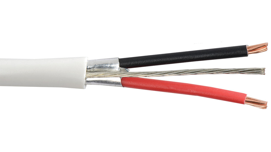 Liberty AV 20-2C-PSH-WHT | White Commercial Grade General Purpose 20 AWG 2-Conductor Plenum Shielded Cable Reel