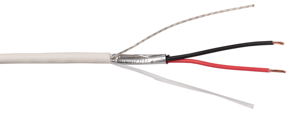 Liberty AV 22-2C-PSH-BLK | Black Commercial Grade General Purpose 22 AWG 2-Conductor Plenum Shielded Cable Reel