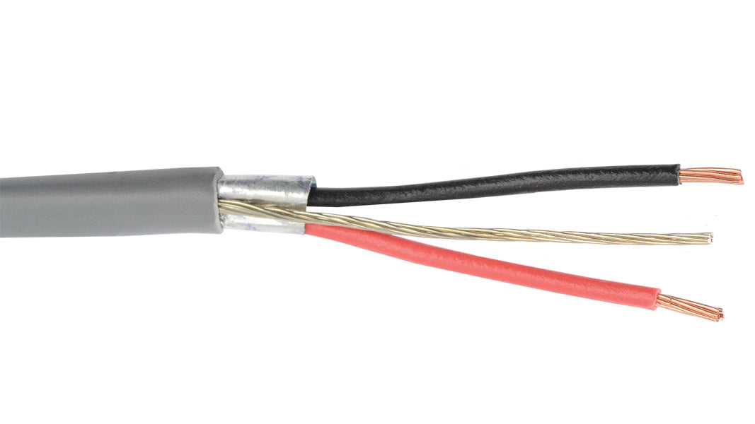 Liberty AV 22-2C-SH-GRY-BX | Grey Commercial Grade General Purpose 22 AWG 2-Conductor Shielded Cable Box