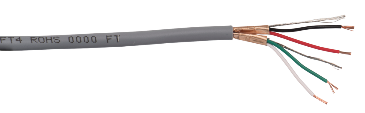 Liberty AV 22-2P-INDSH-GRY | Grey Commercial Grade General Purpose 22 AWG 2-Pair Individually Shielded Cable Box