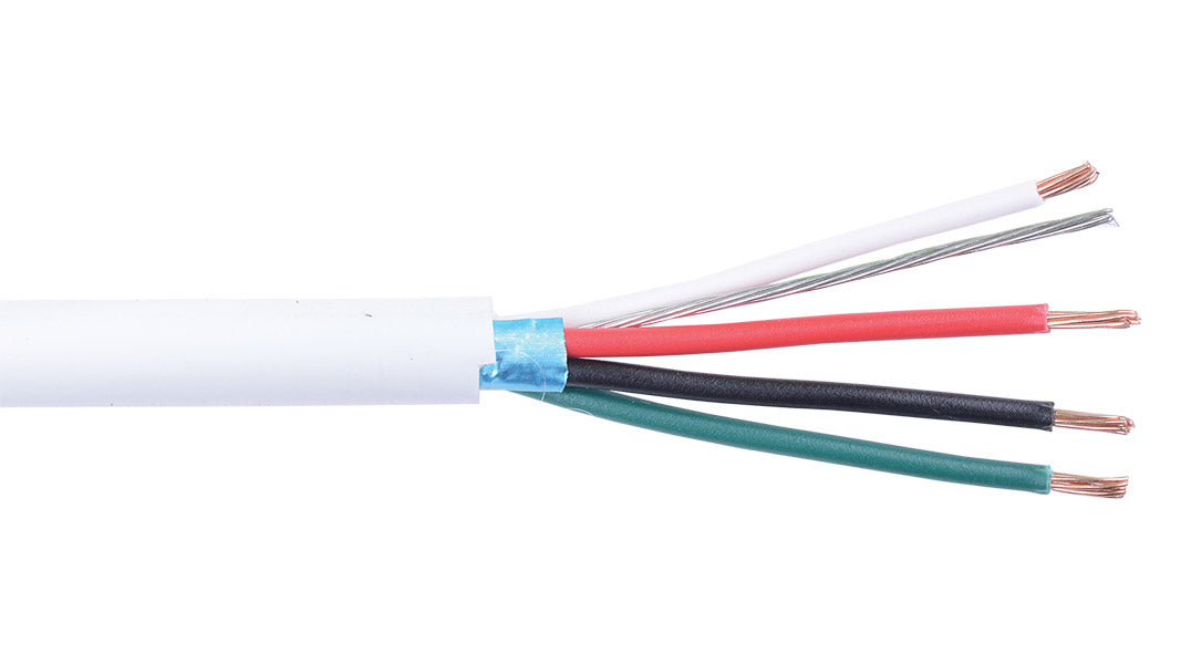 Liberty AV 22-2P-PSH/UN-WHT | White Intercom 22 AWG 2-Pair with 1-Pair Shielded Plenum Cable Reel