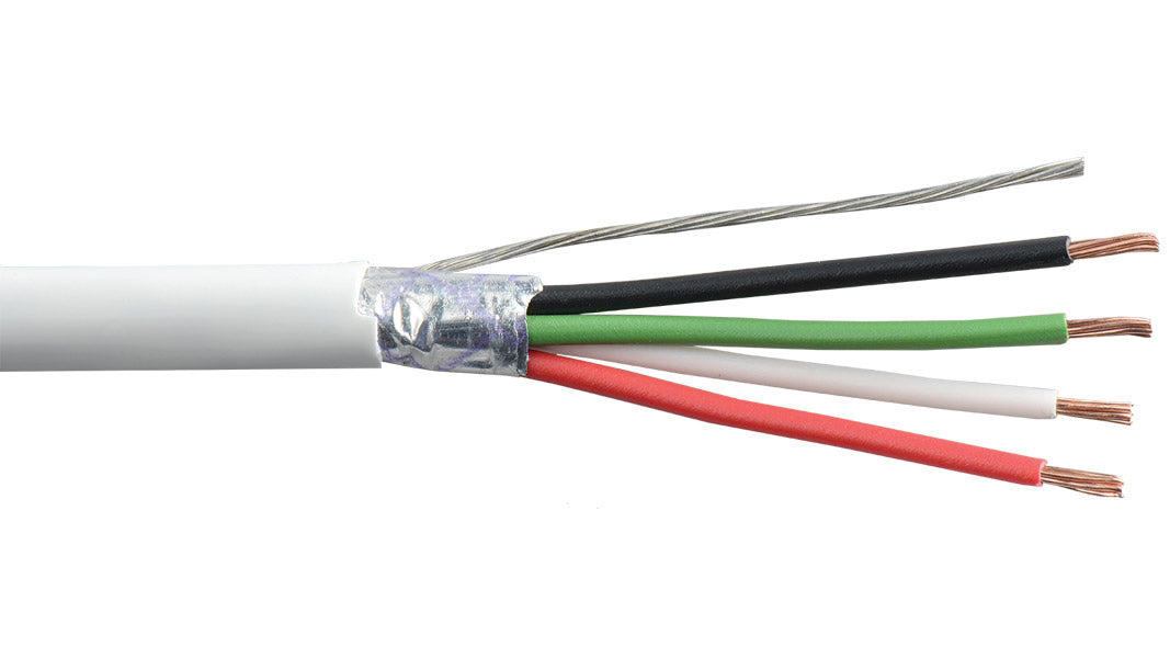 Liberty AV 22-4C-PSH-WHT | White Commercial Grade General Purpose 22 AWG 4-Conductor Plenum Shielded Cable Reel