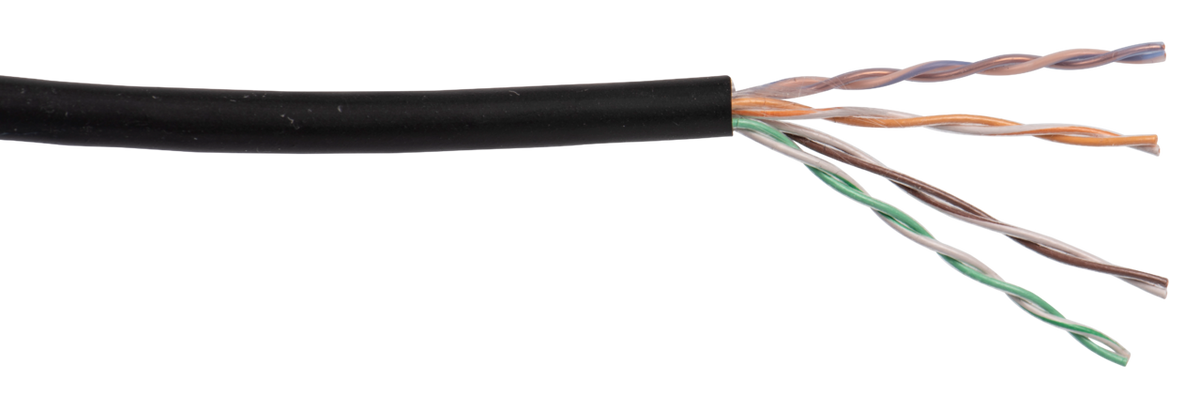 Liberty AV 24-4P-L5-EN-BLK | Black Category 5e U/UTP EN Series 24 AWG 4-Pair Unshielded Cable Reel