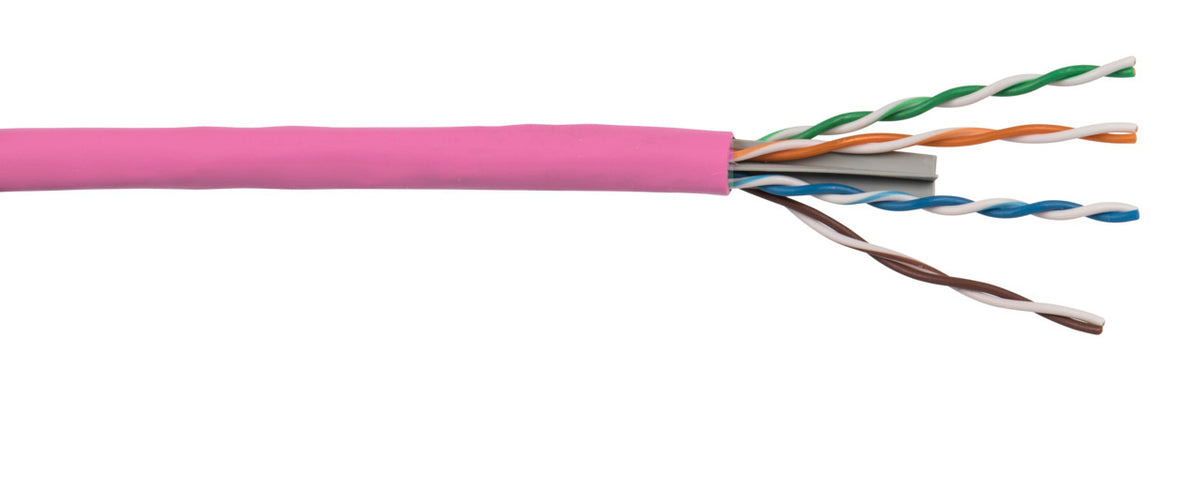 Liberty AV 24-4P-L6-EN-PNK | Pink Category 6 U/UTP EN Series 23 AWG 4 Pair Unshielded Cable Reel