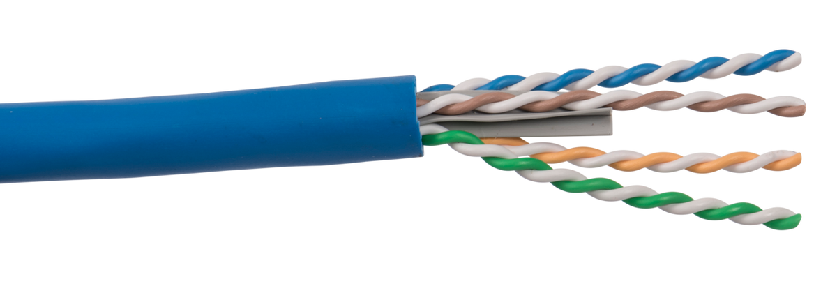 Liberty AV 24-4P-L6A-BLU | Blue Category 6A U/UTP EN Series 23 AWG 4 Pair Unshielded Cable Reel