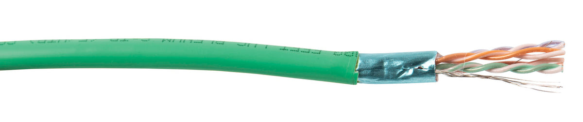 Liberty AV 24-4P-P-L5SH-GRN | Green Category 5e F/UTP EN Series Plenum 24 AWG 4 Pair Shielded Cable Reel