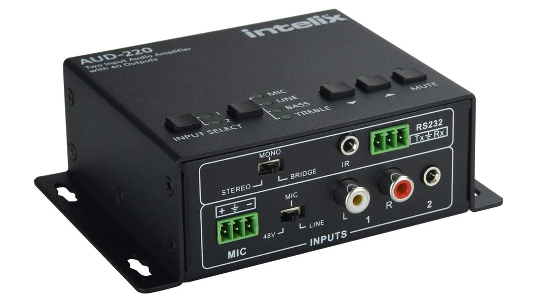Liberty AV AUD-220 | 2 Input Audio Amplifier, 2x20W (4/8 OHM)