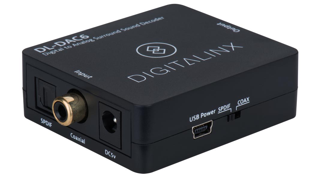 Liberty AV DL-DAC6 | DigitaLinx Digital to Analog Surround Sound Decoder
