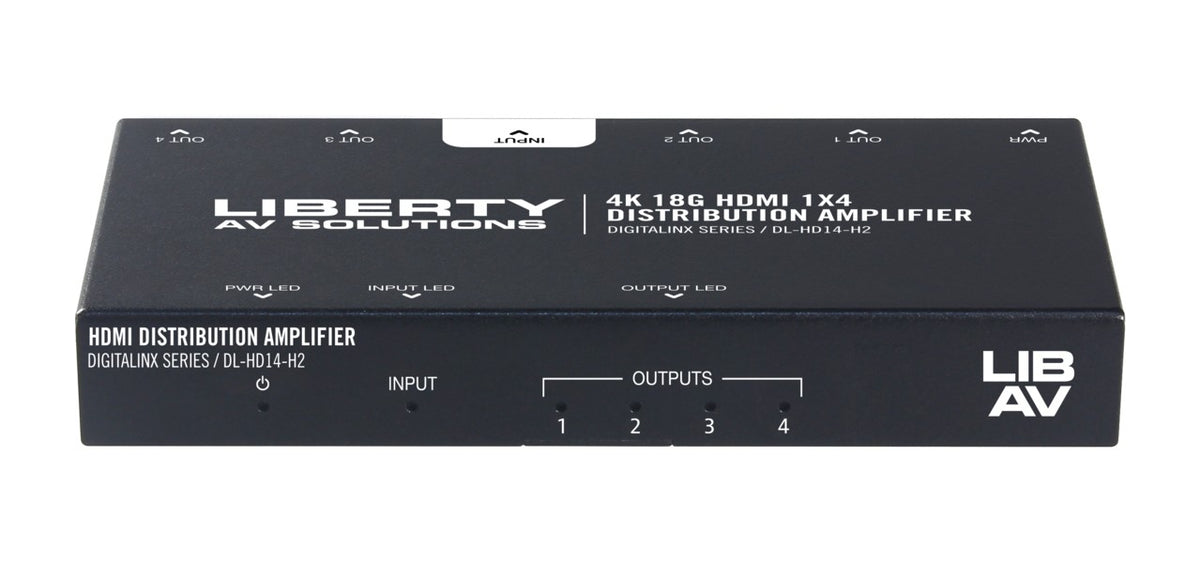 Liberty AV DL-HD14-H2 | DigitaLinx Series 1X4 HDMI 2.0 Splitter / Distribution Amplifier