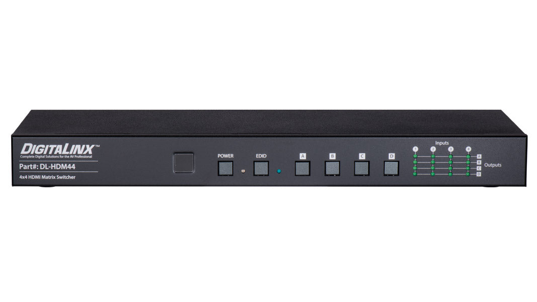 Liberty AV DL-HDM44-BSTK | 4 Input, 4 Output HDMI Matrix Switcher with 4K Support