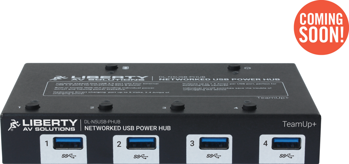 Liberty AV DL-N5USB-PHUB | TeamUp+ Series 4 +1 Port Powered USB 3.0 Hub withControl & Client Switching Capability