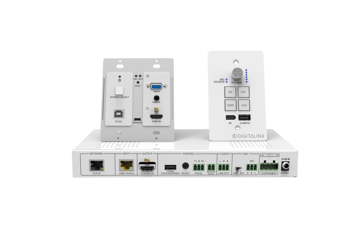 Liberty AV DL-RMKTC1H1V-W-BSTK | DigitaLinx HDMI, VGA and USB 2.0 Extender and Keypad Control System