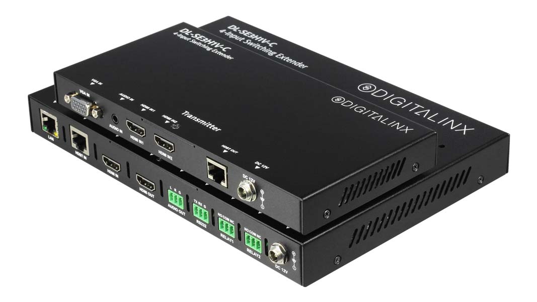 Liberty AV DL-SE3H1V-C-BSTK | Digitalinx 4x1 Multi-Format Conference Room Collaboration Switcher/Extension Set