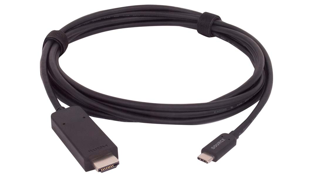 Liberty AV E-UCM-HDM-10F | 10" Molded USB C Male to HDMI A Male Cable