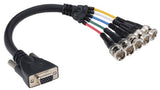Liberty AV E-VGAF-5BNCM-1 | 1" Premium Molded VGA female to 5 BNC male cable
